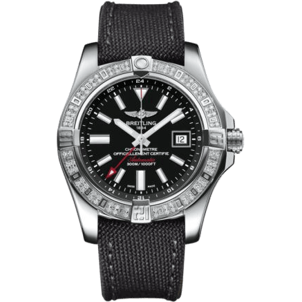 Breitling Avenger II GMT Stainless Steel / Diamond / Volcano Black / Military A3239053.BC35.109W