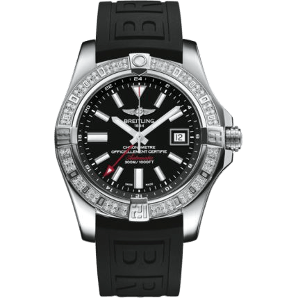 Breitling Avenger II GMT Stainless Steel / Diamond / Volcano Black / Rubber A3239053.BC35.152S
