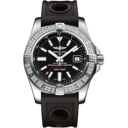 Breitling Avenger II GMT Stainless Steel / Diamond / Volcano Black / Rubber A3239053.BC35.200S