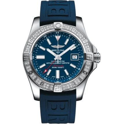 Breitling Avenger II GMT Stainless Steel / Diamond / Mariner Blue / Rubber A3239053.C872.158S