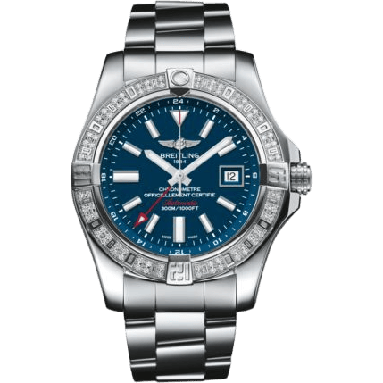 Breitling Avenger II GMT Stainless Steel / Diamond / Mariner Blue / Bracelet A3239053.C872.170A
