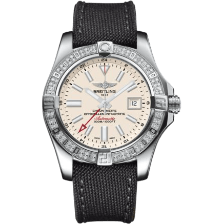 Breitling Avenger II GMT Stainless Steel / Diamond / Stratus Silver / Military A3239053.G778.109W