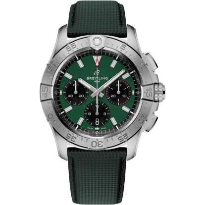 Avenger B01 Chronograph 42 Stainless Steel / Green / Strap