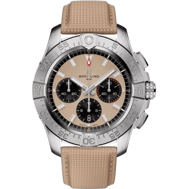 Breitling Avenger B01 Chronograph 44 Stainless Steel / Sand / Strap AB0147101A1X1