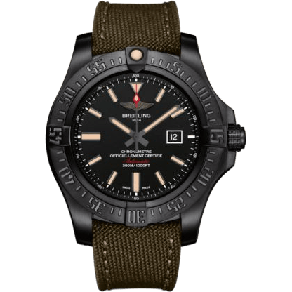 Breitling Avenger Blackbird 48 Black Titanium / Volcano Black / Military / Pin V1731010/BD12/105W/M20BASA.1