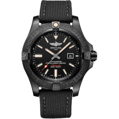 Breitling Avenger Blackbird 48 Black Titanium / Volcano Black / Military / Pin V17310101B1W1