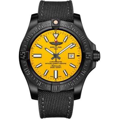 Breitling Avenger Blackbird 48 Black Titanium / Cobra Yellow / Military / Boutique Editions V173104T.I524.100W