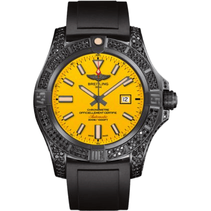 Breitling Avenger Blackbird 48 Black Titanium / Diamondworks / Cobra Yellow / Rubber V17310AU.I529.137S