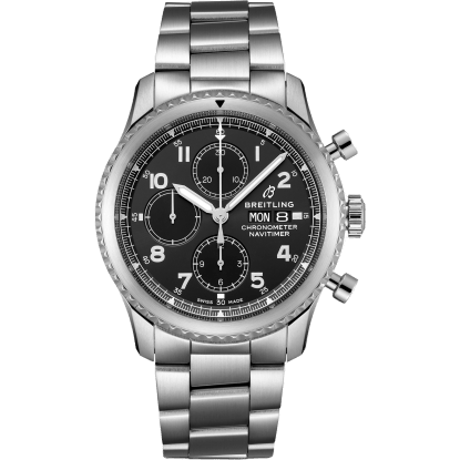 Navitimer 8 Chronograph 43 Stainless Steel / Black / Bracelet