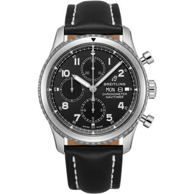 Navitimer 8 Chronograph 43 Stainless Steel / Black / Black Calf