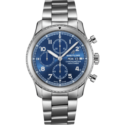 Navitimer 8 Chronograph 43 Stainless Steel / Blue / Bracelet