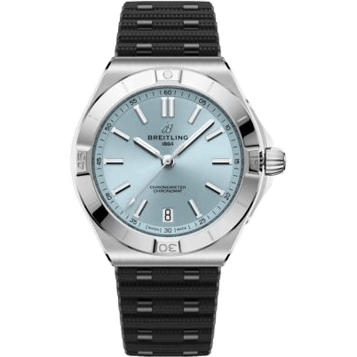 Chronomat B31 40 Stainless Steel - Platinum / Ice Blue / Rubber