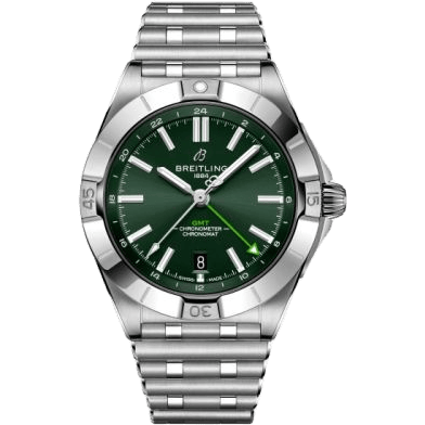 Chronomat 40 GMT Stainless Steel - Platinum / Green - Germany