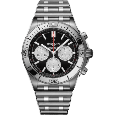 Chronomat B01 42 Stainless Steel / Black / Rouleaux