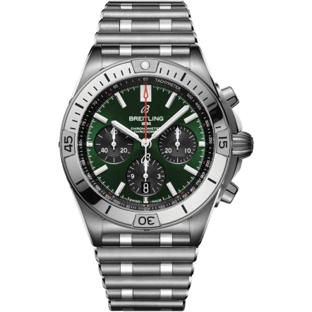 Breitling Chronomat B01 42 Stainless Steel / Green / Rouleaux AB0134101L1A1