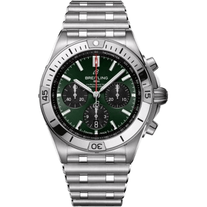 Breitling Chronomat B01 42 Stainless Steel / Green / Rouleaux AB0134101L2A1