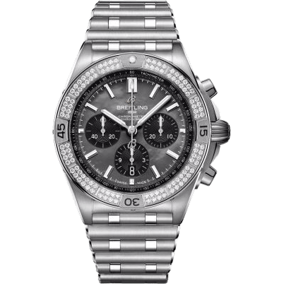 Breitling Chronomat B01 42 Stainless Steel - Diamond / Grey MOP / Japan AB0134A21G2A1