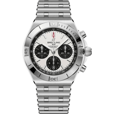 Breitling Chronomat B01 42 Stainless Steel / White / Rouleaux AB0158101A1A1