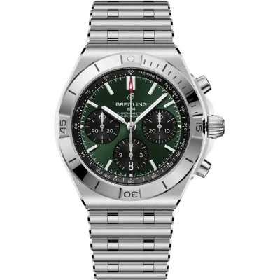 Breitling Chronomat B01 42 Stainless Steel / Green / Rouleaux AB0158101L1A1