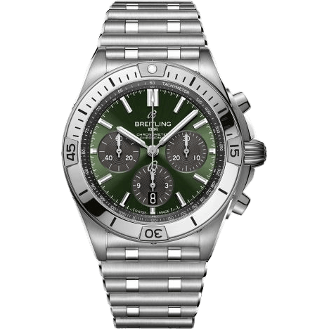 Breitling Chronomat B01 42 Titanium / Green / Watches of Switzerland EB01341A1L1E1