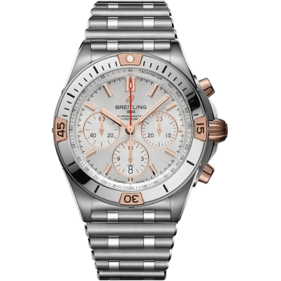 Breitling Chronomat B01 42 Stainless Steel / Red Gold / Silver / Rouleaux IB0134101G1A1