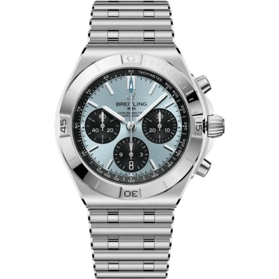 Breitling Chronomat B01 42 Stainless Steel - Platinum / Ice Blue / Rouleaux PB0158101C1A1