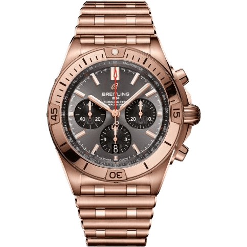 Chronomat B01 42 Red Gold / Anthracite / Rouleaux