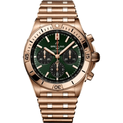 Chronomat B01 42 Red Gold / Green / Rouleaux
