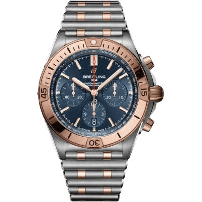 Breitling Chronomat B01 42 Stainless Steel / Red Gold / Blue / Rouleaux UB0134101C1U1