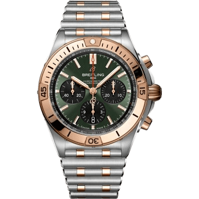Breitling Chronomat B01 42 Stainless Steel / Red Gold / Green / Korea UB01342A1L1U1