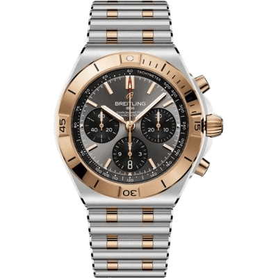 Breitling Chronomat B01 42 Stainless Steel - Red Gold / Grey / Rouleaux UB0158101B1U1