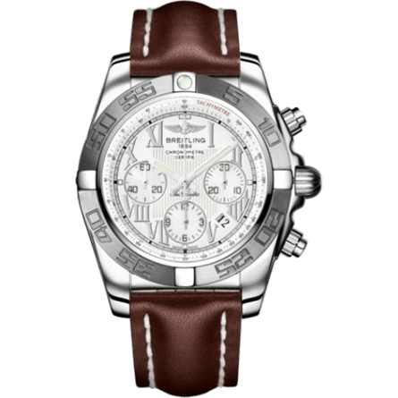 Breitling Chronomat 44 Stainless Steel / White - Roman / Calf AB011011/A690/437X