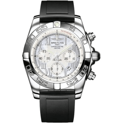 Breitling Chronomat 44 Stainless Steel / Pearl Roman / Rubber AB011012.A691.131S