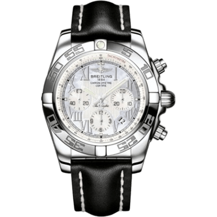 Breitling Chronomat 44 Stainless Steel / Pearl Roman / Calf AB011012.A691.435X