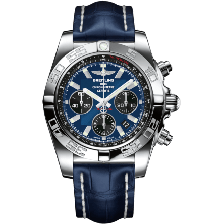 Breitling Chronomat 44 Stainless Steel / Blackeye Blue / Croco / Pin AB011012/C789/731P/A20BA.1