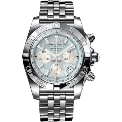Breitling Chronomat 44 Stainless Steel / Gray Pearl Diamond / Bracelet AB011012.G686.375A