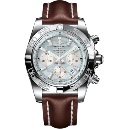 Breitling Chronomat 44 Stainless Steel / Gray Pearl Diamond / Calf AB011012.G686.437X