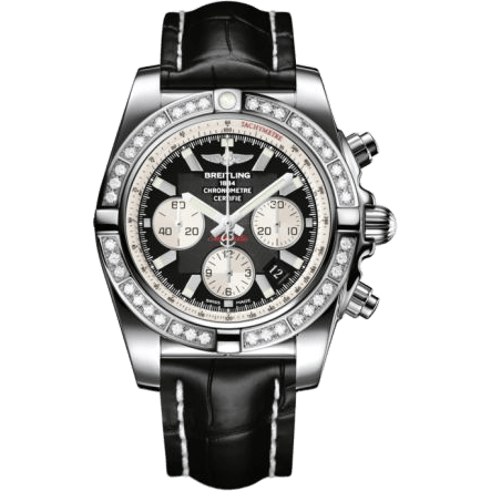 Breitling Chronomat 44 Stainless Steel / Diamond / Onyx Black / Croco AB011053.B967.743P
