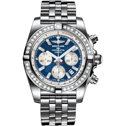 Breitling Chronomat 44 Stainless Steel / Diamond / Metallica Blue / Bracelet AB011053.C788.375A