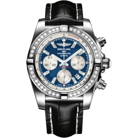 Breitling Chronomat 44 Stainless Steel / Diamond / Metallica Blue / Croco AB011053.C788.743P