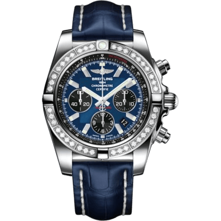 Breitling Chronomat 44 Stainless Steel / Diamond / Blackeye Blue / Croco AB011053.C789.731P