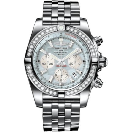 Breitling Chronomat 44 Stainless Steel / Diamond / Gray Pearl Diamond / Bracelet AB011053.G686.375A