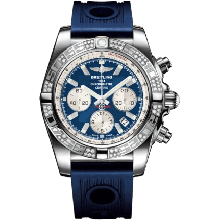 Breitling Chronomat 44 Stainless Steel / Diamond / Metallica Blue / Rubber AB0110AA.C788.211S