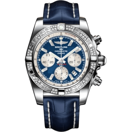 Breitling Chronomat 44 Stainless Steel / Diamond / Metallica Blue / Croco AB0110AA.C788.731P
