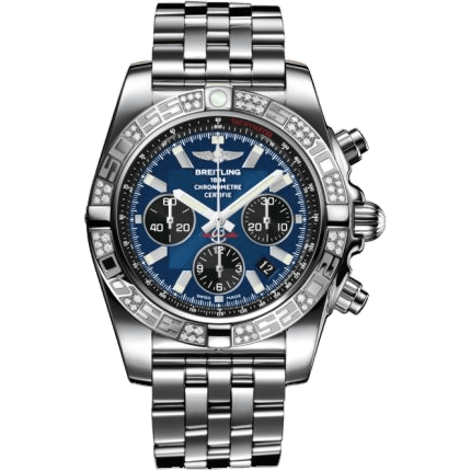 Breitling Chronomat 44 Stainless Steel / Diamond / Blackeye Blue / Bracelet AB0110AA.C789.375A