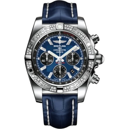 Breitling Chronomat 44 Stainless Steel / Diamond / Blackeye Blue / Croco AB0110AA.C789.731P