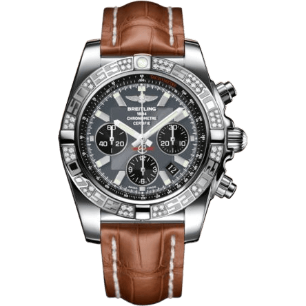 Breitling Chronomat 44 Stainless Steel / Diamond / Blackeye Gray / Croco AB0110AA.F546.737P