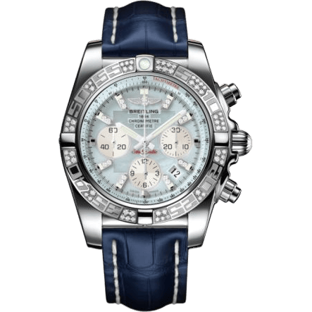 Breitling Chronomat 44 Stainless Steel / Diamond / Gray Pearl Diamond / Croco AB0110AA.G686.731P