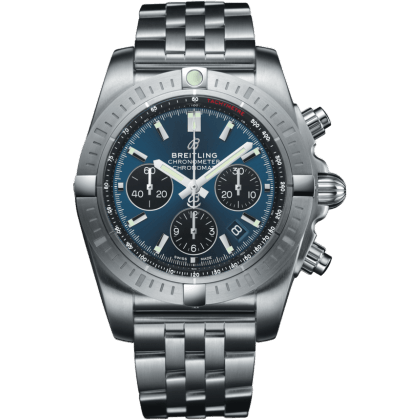 Breitling Chronomat B01 Chronograph 44 Stainless Steel / Blackeye Blue / Bracelet AB0115101C1A1