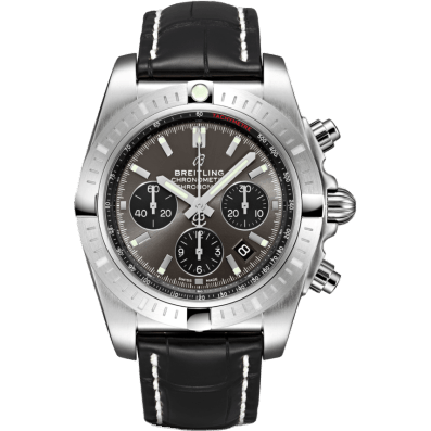 Breitling Chronomat B01 Chronograph 44 Stainless Steel / Blackeye Grey / Croco / Folding AB0115101F1P2